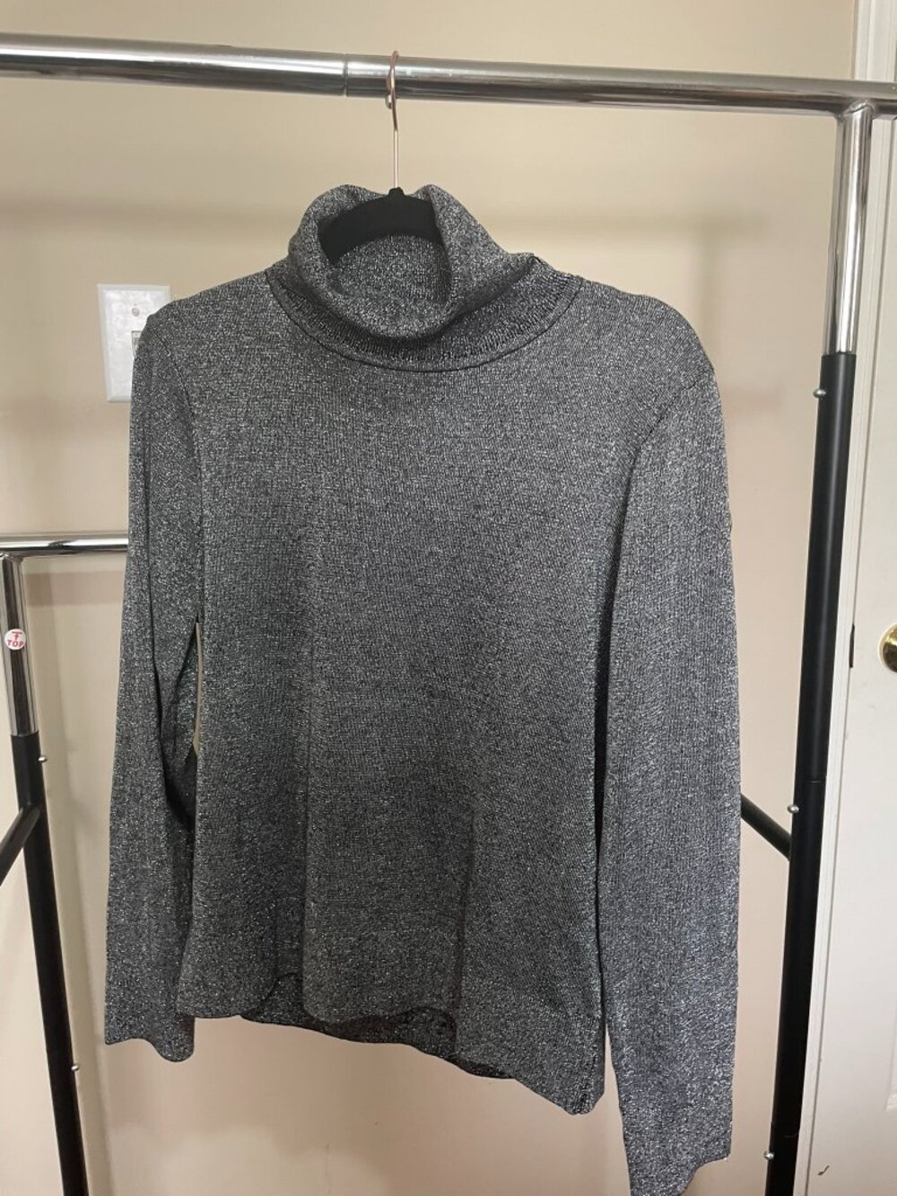 Turtleneck, Silver, L